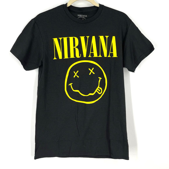 Nirvana Smiley Face T-Shirt Black Size Small NWOT - Picture 5 of 5